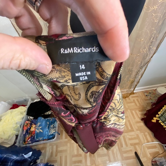 Size 14 L Vintage Chiffon Floral Cardigan - Picture 11 of 12